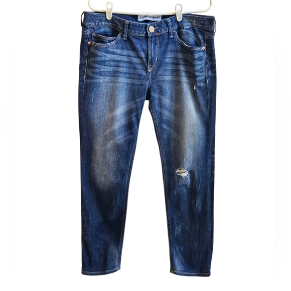 Express Denim - Express Women's Blue Boyfriend Jeans